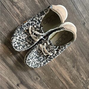 Hey Dude Leopard Print “Wendy” Sneakers